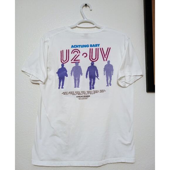 U2 - UV Achtung Baby Live at the Sphere Las Vegas '23 Tour Tee Shirt White SZ M - Picture 2 of 6